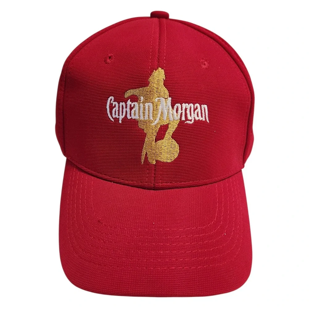Captain Morgan‎ Red Baseball Cap Embroidered Logo Adjustable Strap Men